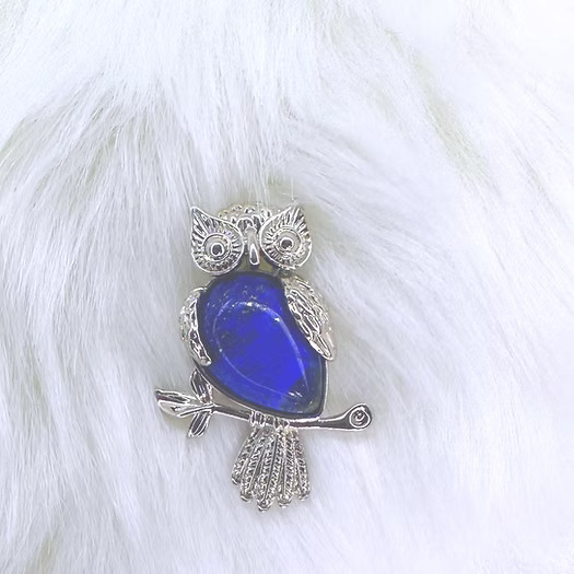 Lapis Lazuli Owl Pendant