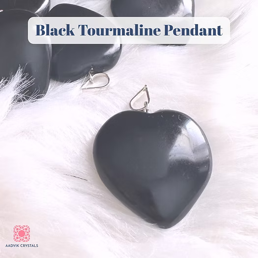 Black Tourmaline Heart Pendant