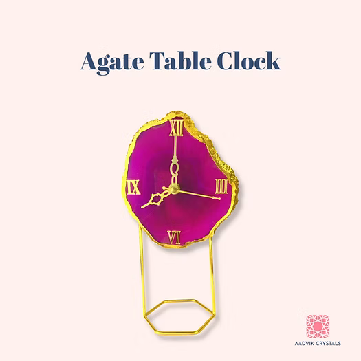 Agate table Clock