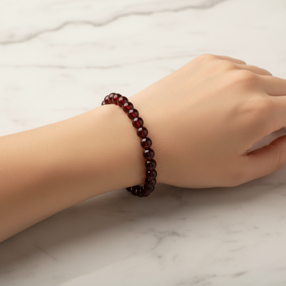 Hessonite crystal bracelet