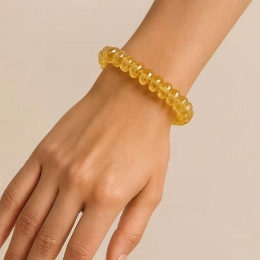 Premium Citrine Disc Bracelet