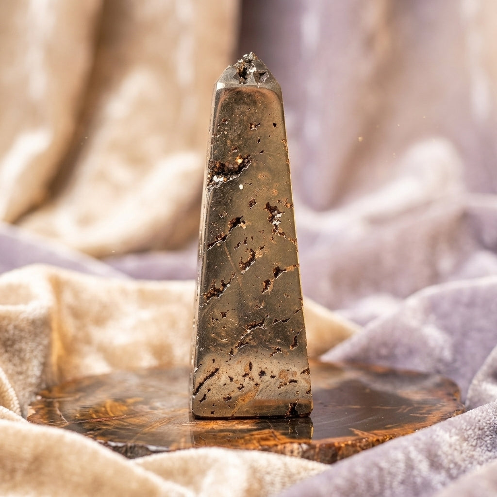Pyrite Cluster Tower | Luxury Wealth, Confidence & Protection Crystal | Aadvik Crystals