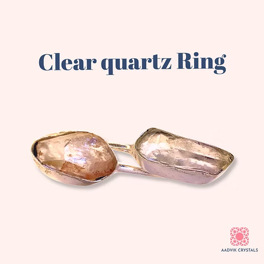 Raw Clear Quartz Ring