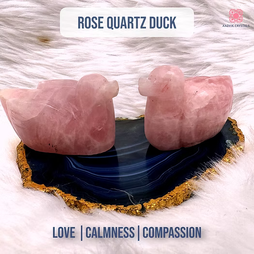 Rose Quartz Mandarin Duck