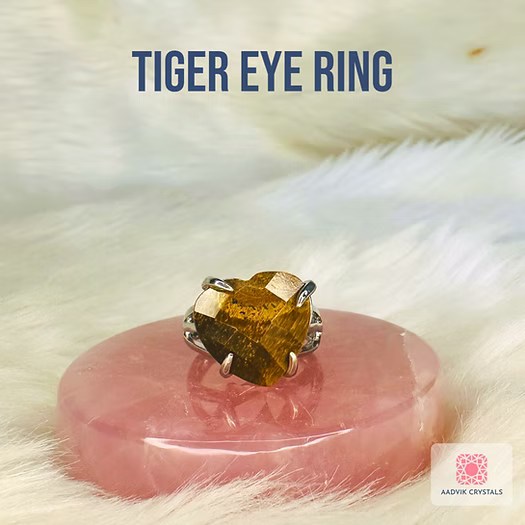 Tiger Eye Heart Ring