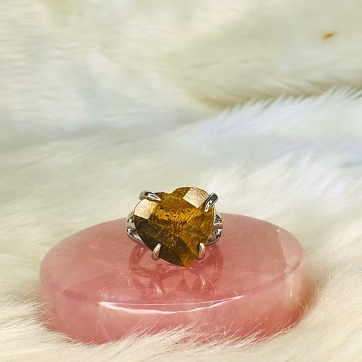 Tiger Eye Heart Ring