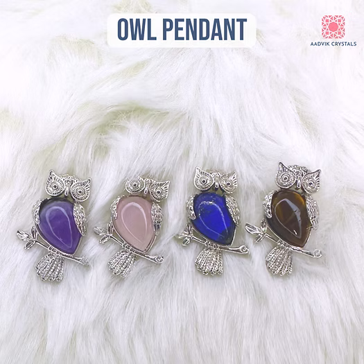 Tiger eye Owl Pendant